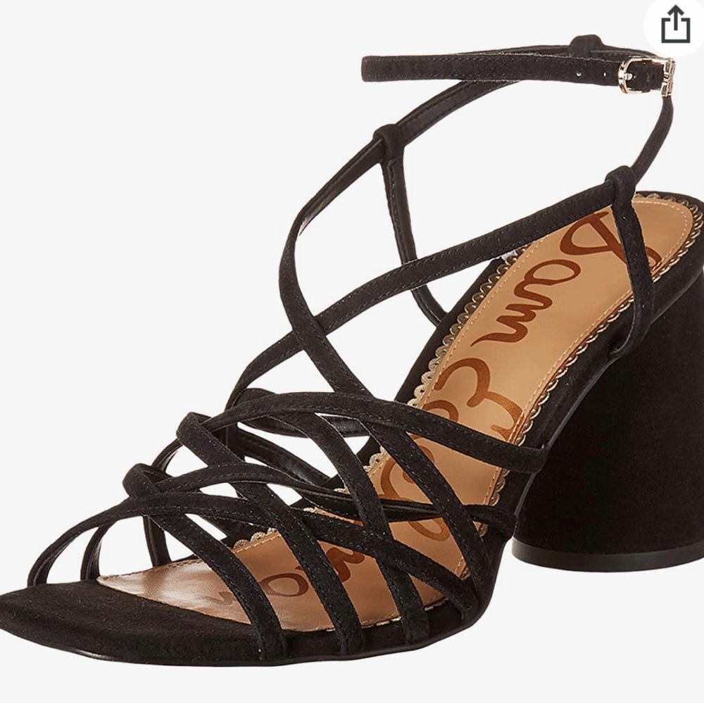 Brand New Sam Edelman Daffodil black suede heels